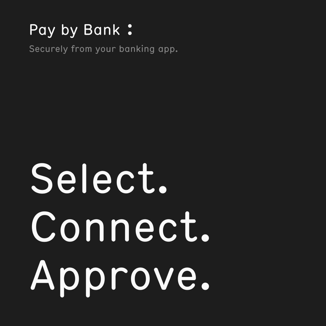 pay by bank poster square black