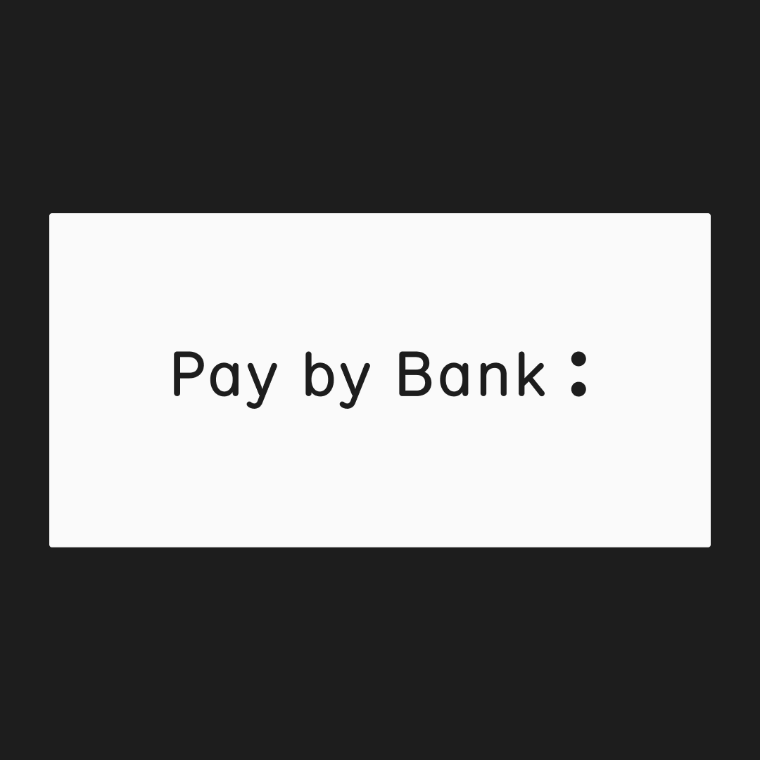 pay by bank wordmark in frame black