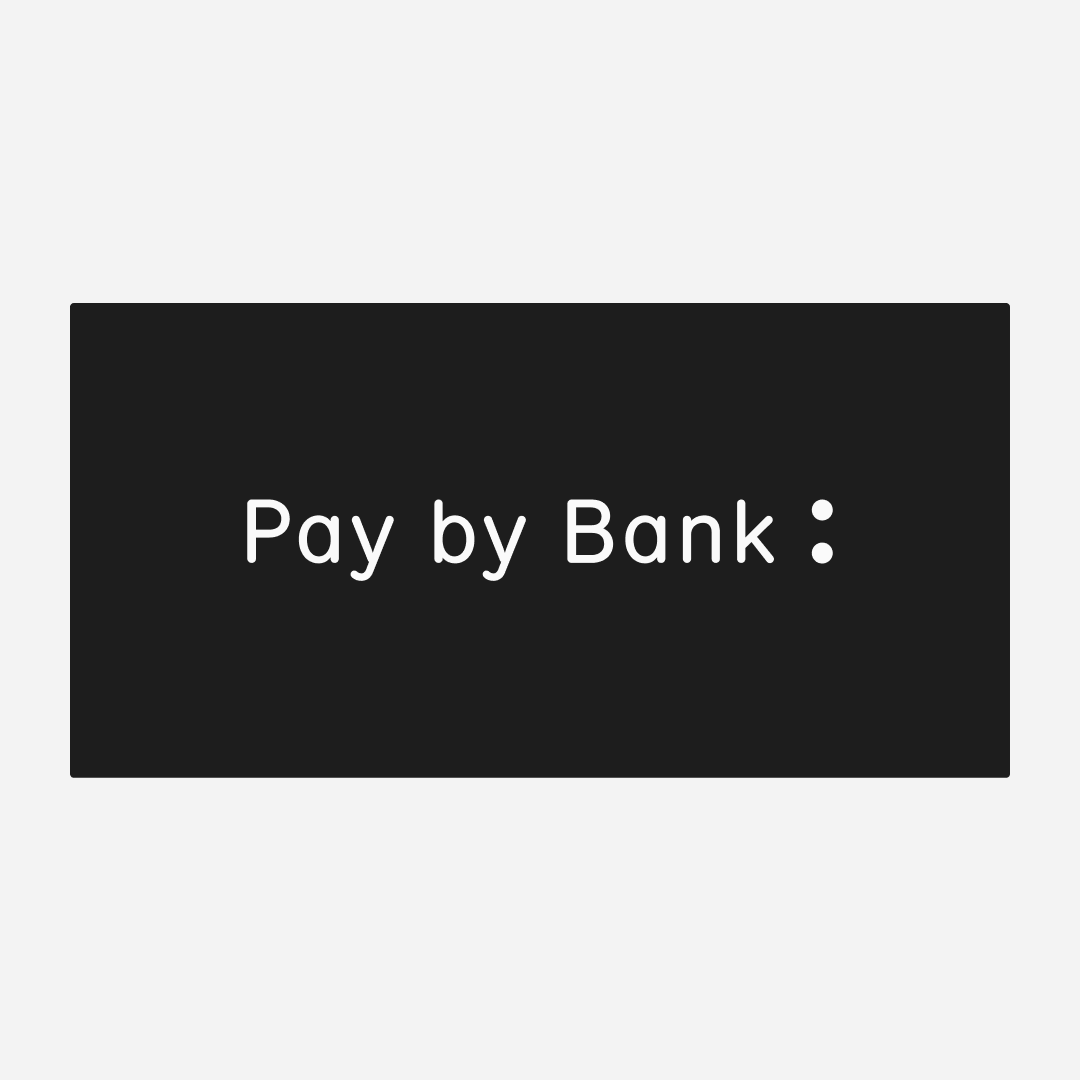 pay by bank wordmark in frame white